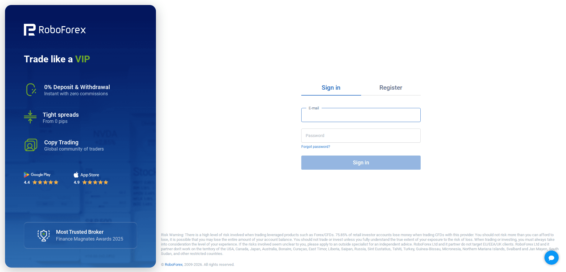 Website screenshot for https://my777.roboforex.org/ - 1