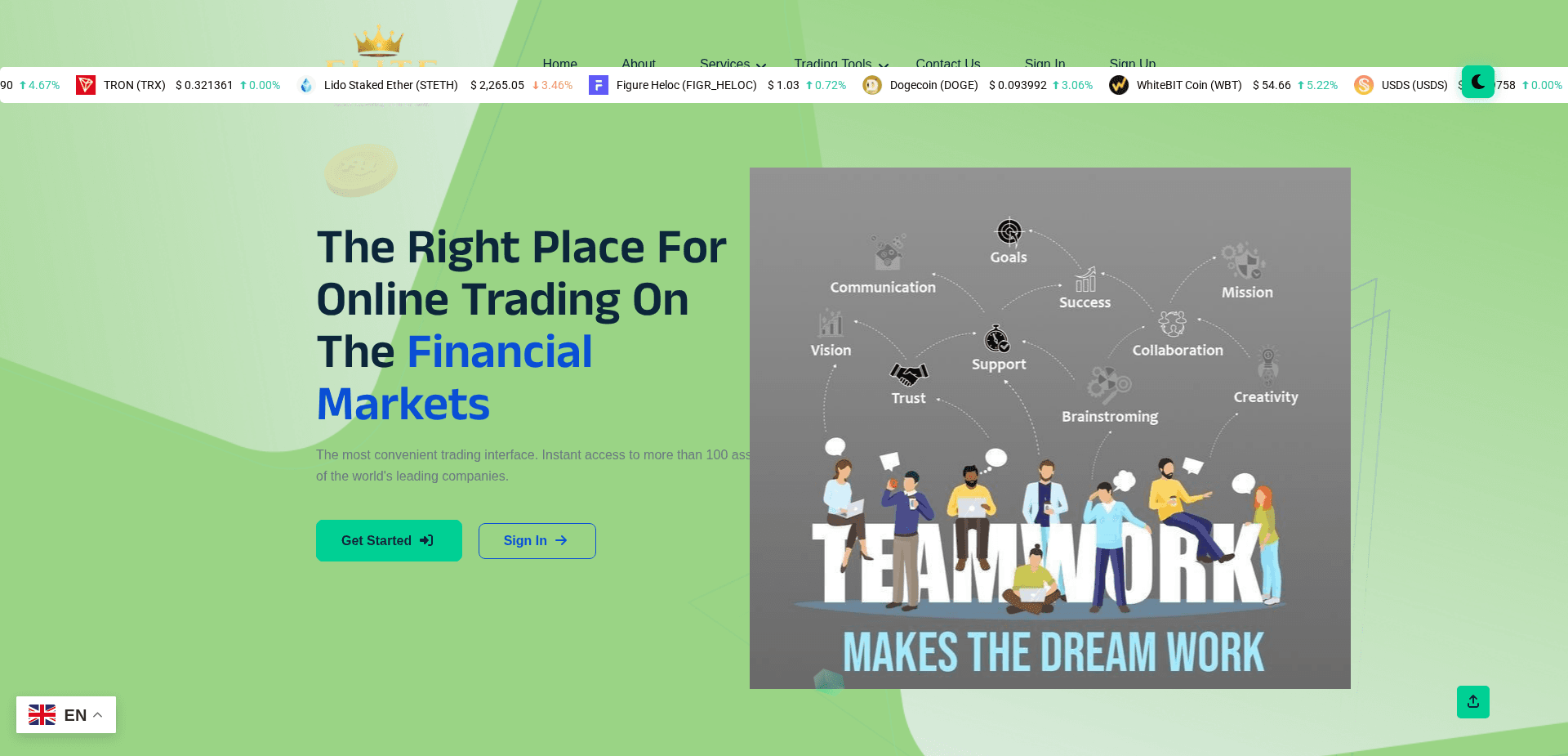 Website screenshot for https://elitedigitalplatform.com/ - 1