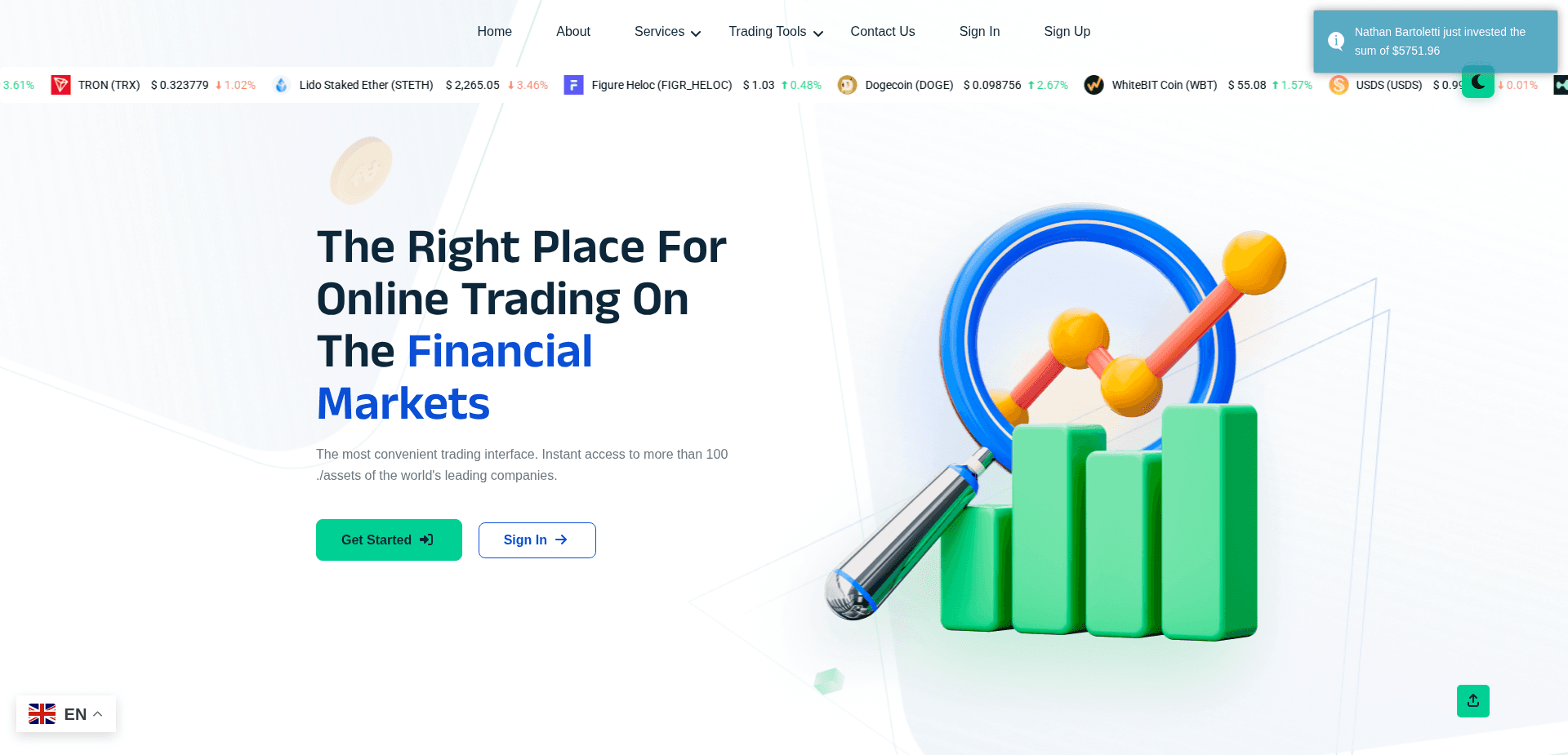 Website screenshot for https://firststockoption.top/ - 1