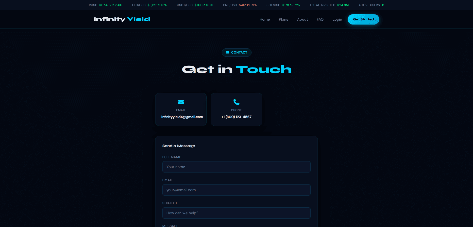 Website screenshot for https://infinityyield.online/ - 3