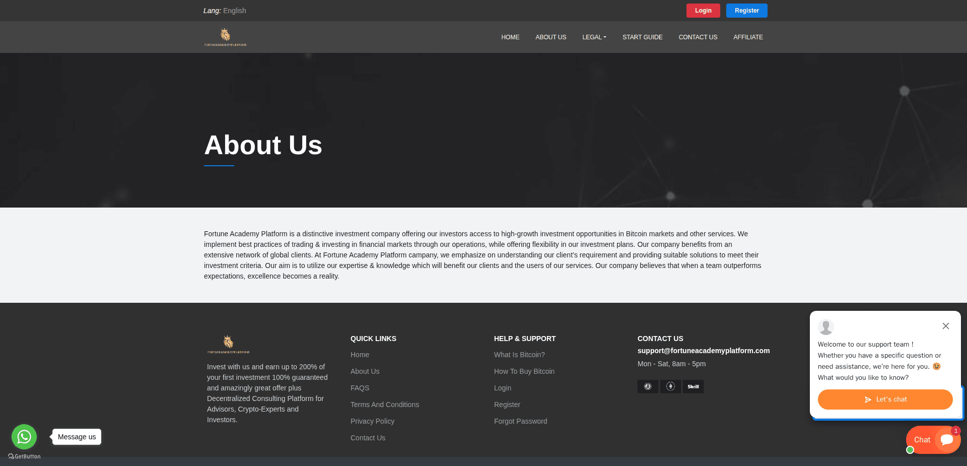 Website screenshot for https://fortuneacademyplatform.com/ - 2