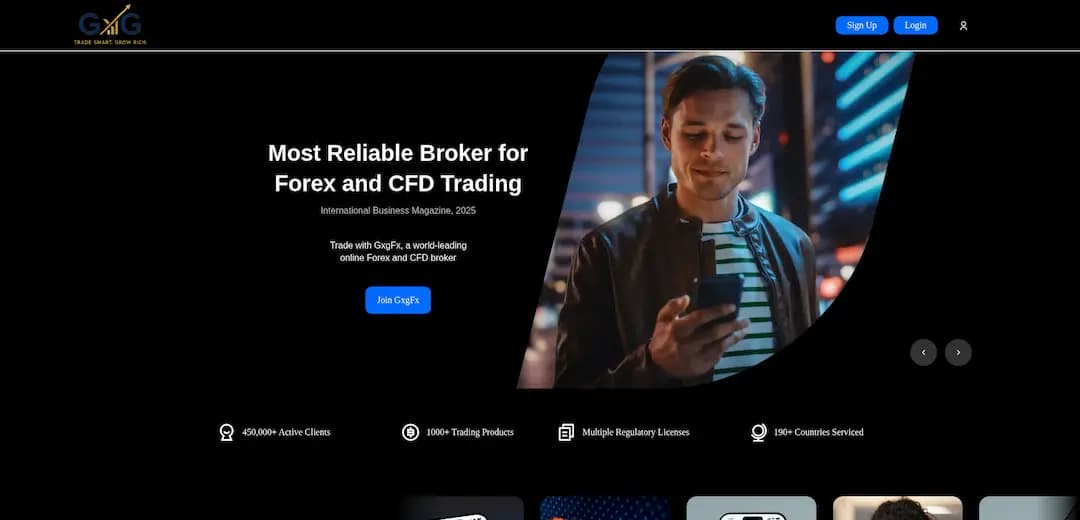 Screenshot for website gxgfx.com