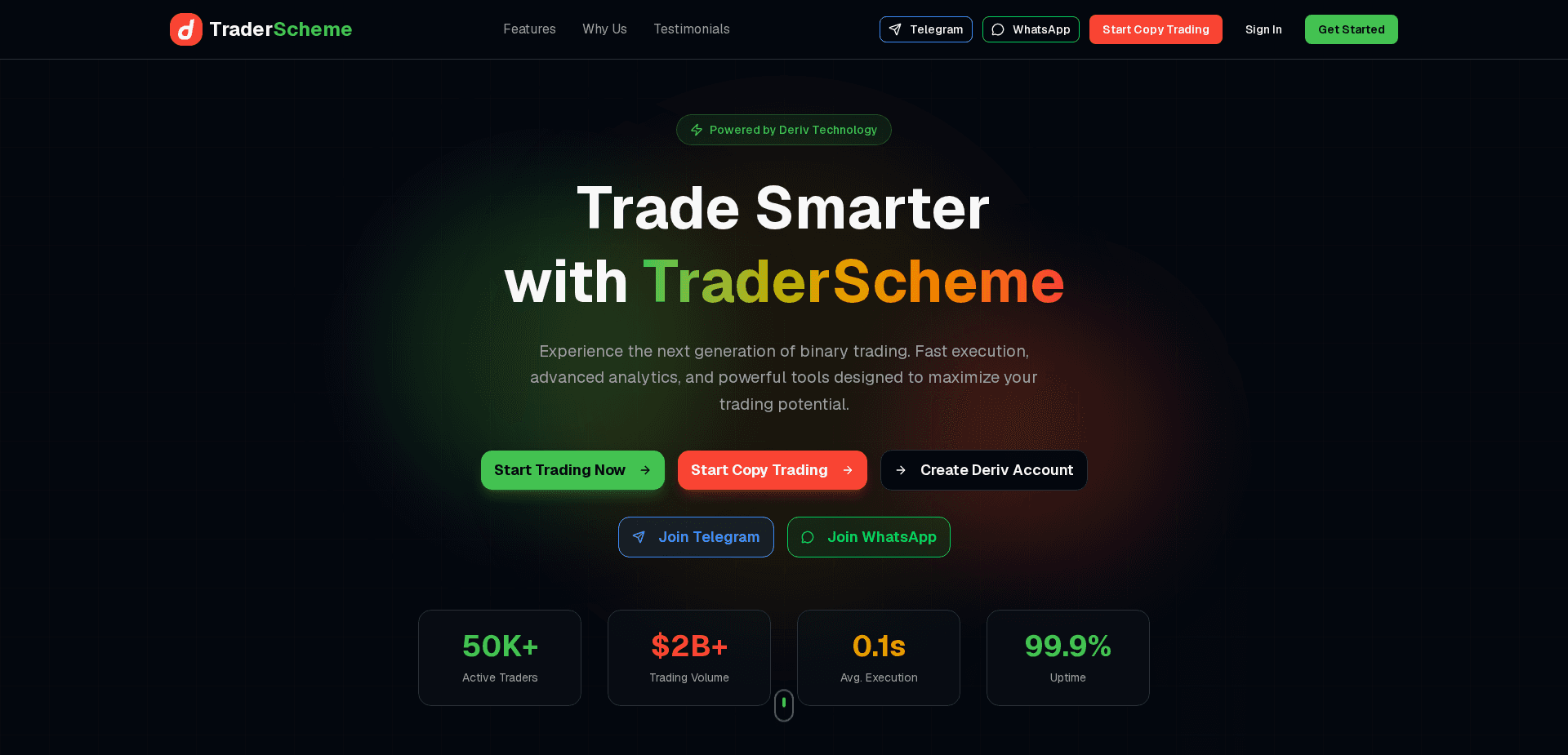 Website screenshot for https://traderscheme.site/ - 1