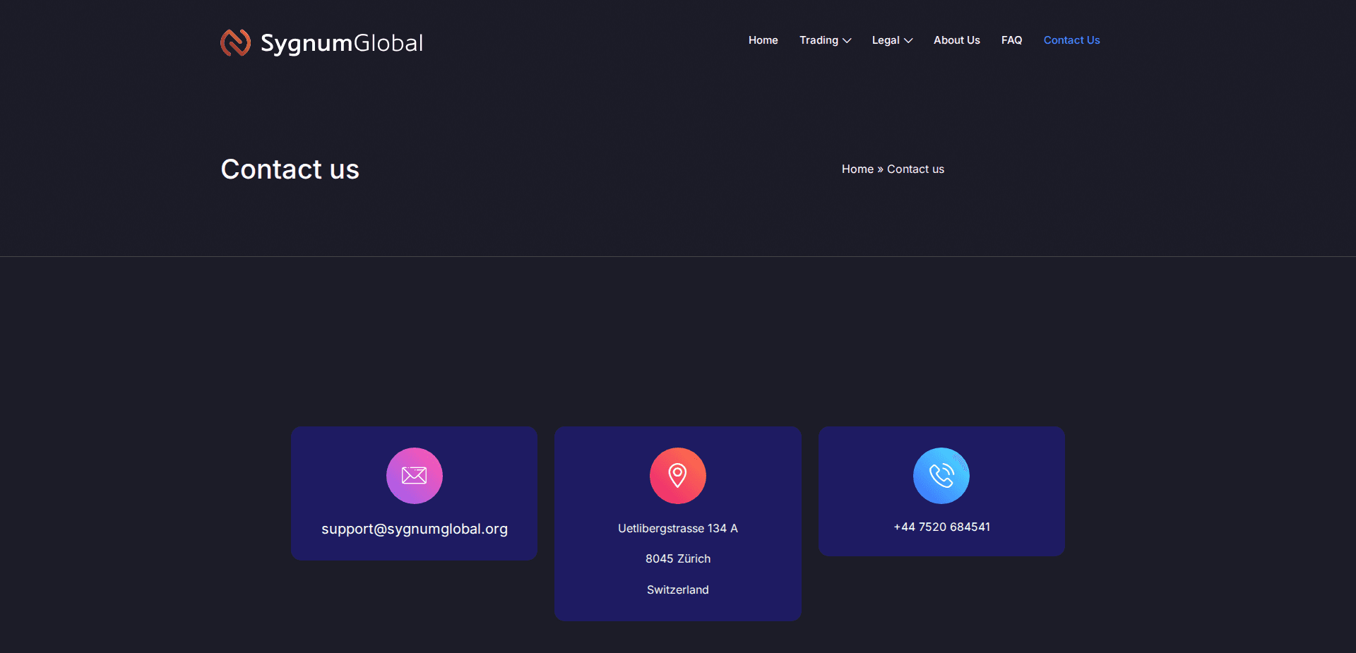 Website screenshot for https://sygnumglobal.co/ - 2