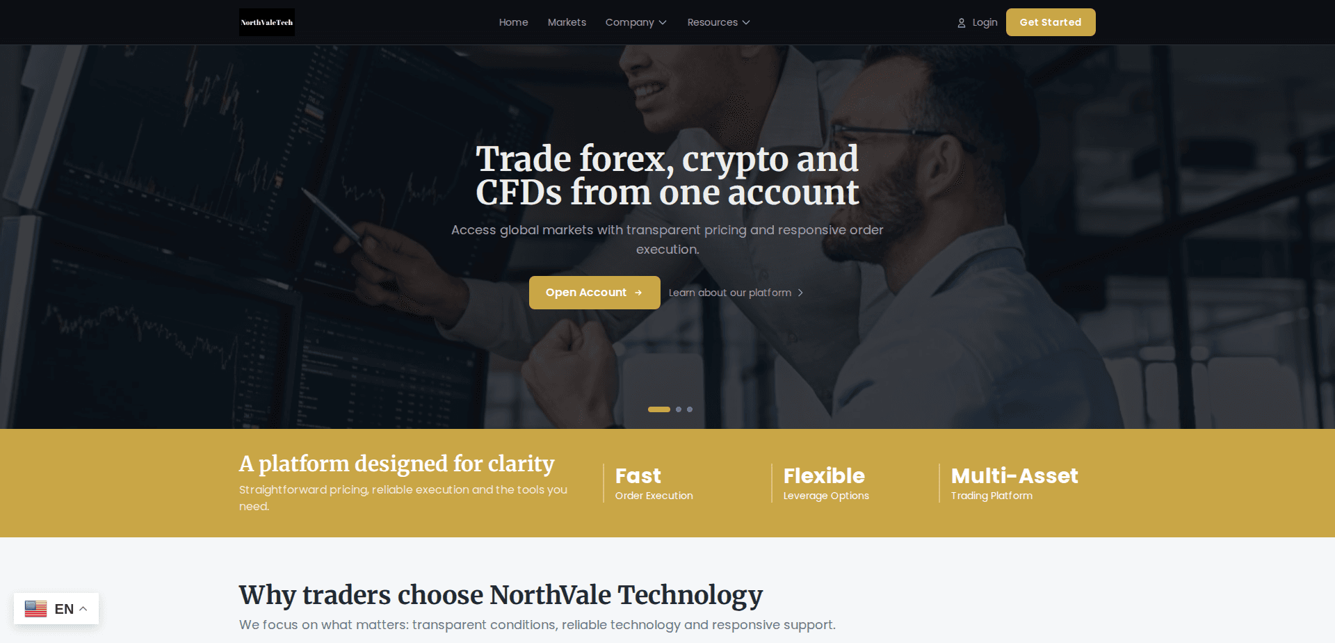 Website screenshot for https://northvaletech.com/ - 1