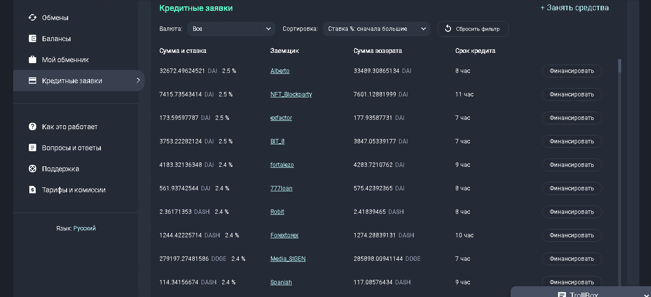 предложение инвестировать от проекта 