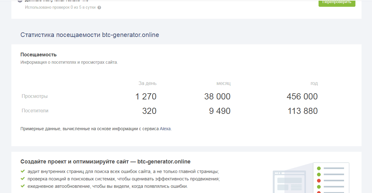 статистика проекта 