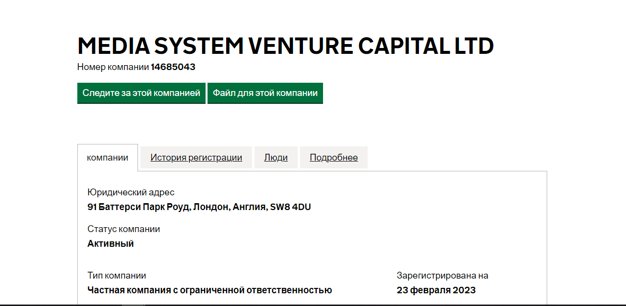дата регистрации компании хайпа