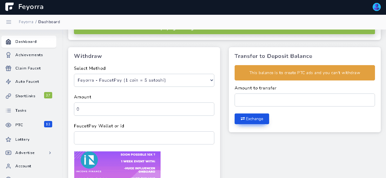 личный кабинет проекта 