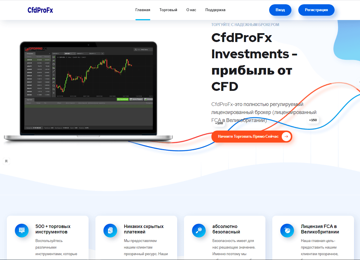 CfdProFX - очередной фальшивый Форекс брокер для потери денег 