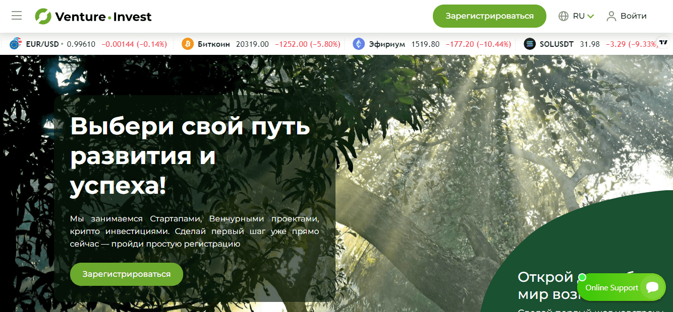 липовый инвестиционный сайт от мошенников 