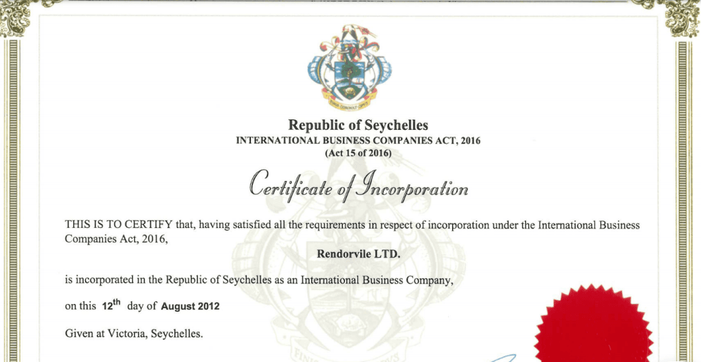 фальшивый сертификат о регистрации NEK