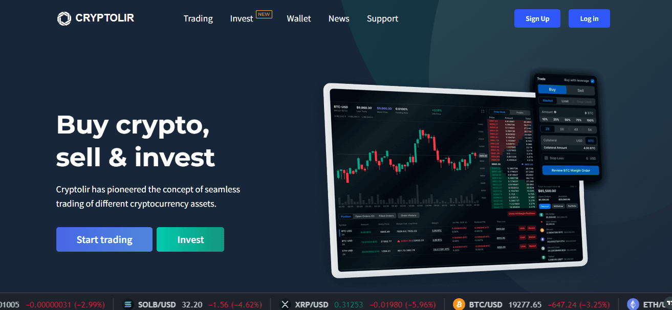 Cryptolir - очередной брокер мошенник с предложением инвестировать 