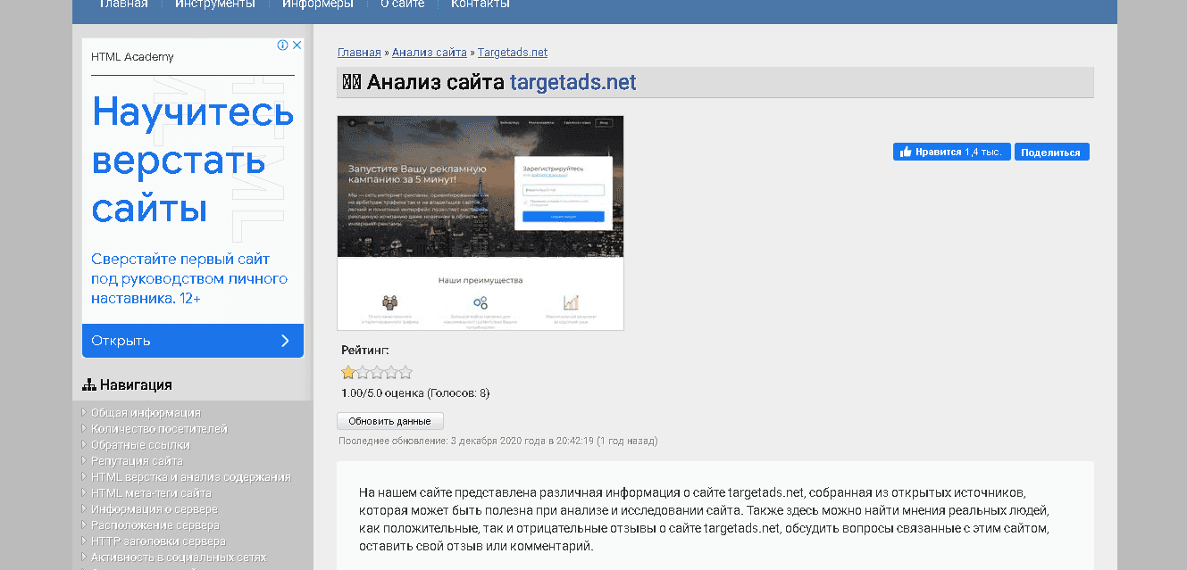 рейтинг проекта 