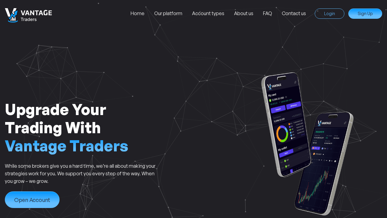 Website screenshot for https://vantage-traders.net/ - 1