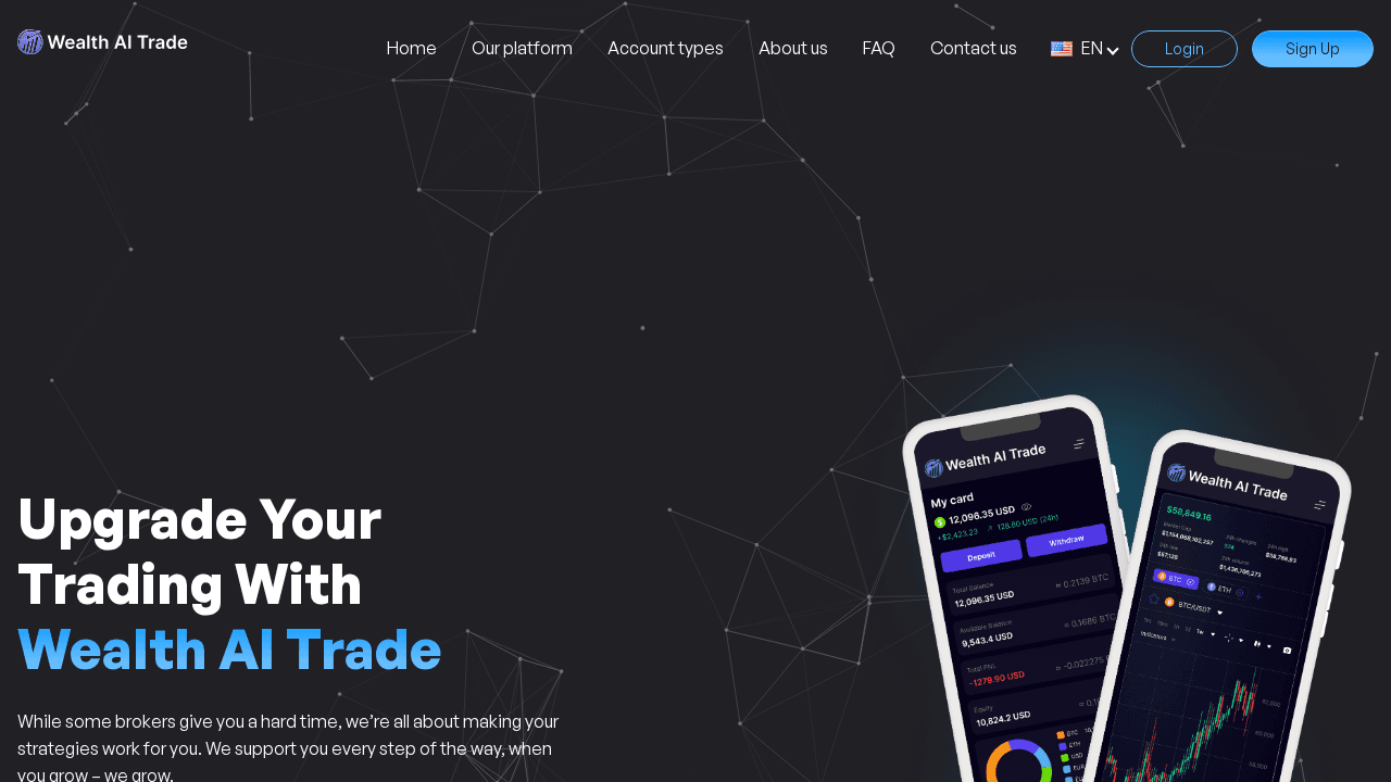 Website screenshot for https://wealthaitrade.com/ - 1