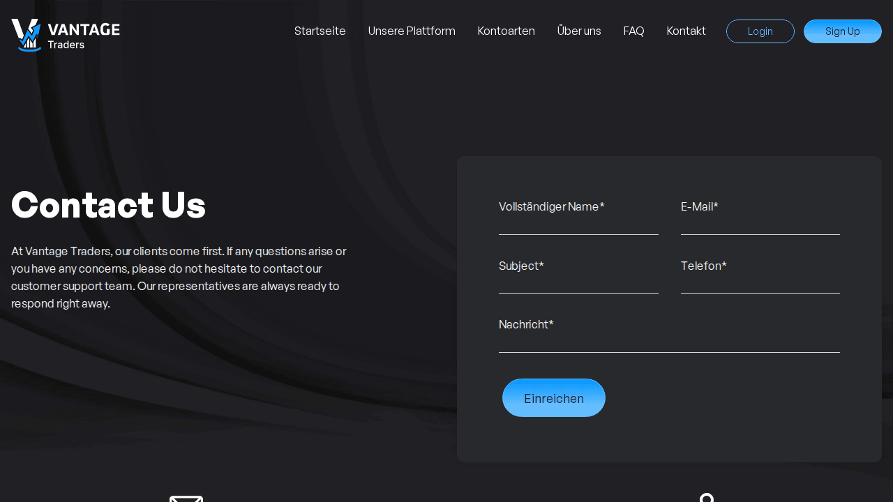 Website screenshot for https://vantage-traders.net/ - 2