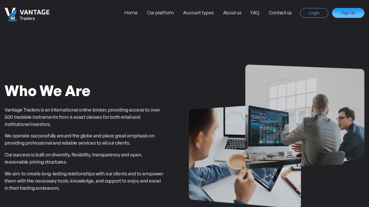 Website screenshot for https://vantage-traders.net/ - 3