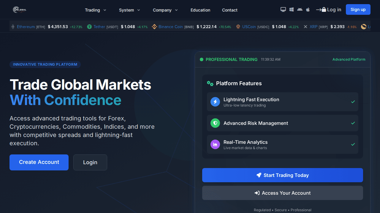 Website screenshot for https://globalstockmarket247.com/ - 1