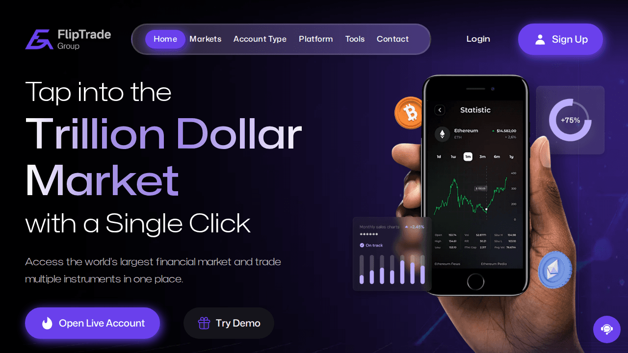 Website screenshot for https://fliptradegroup.com/ - 1