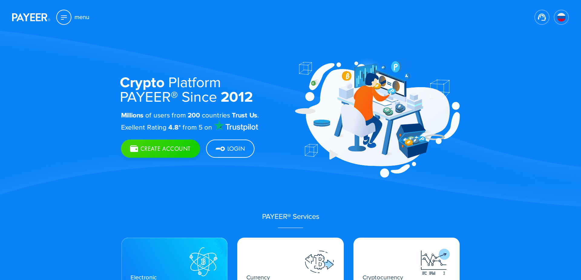 Website screenshot for https://payeer.com/ - 1