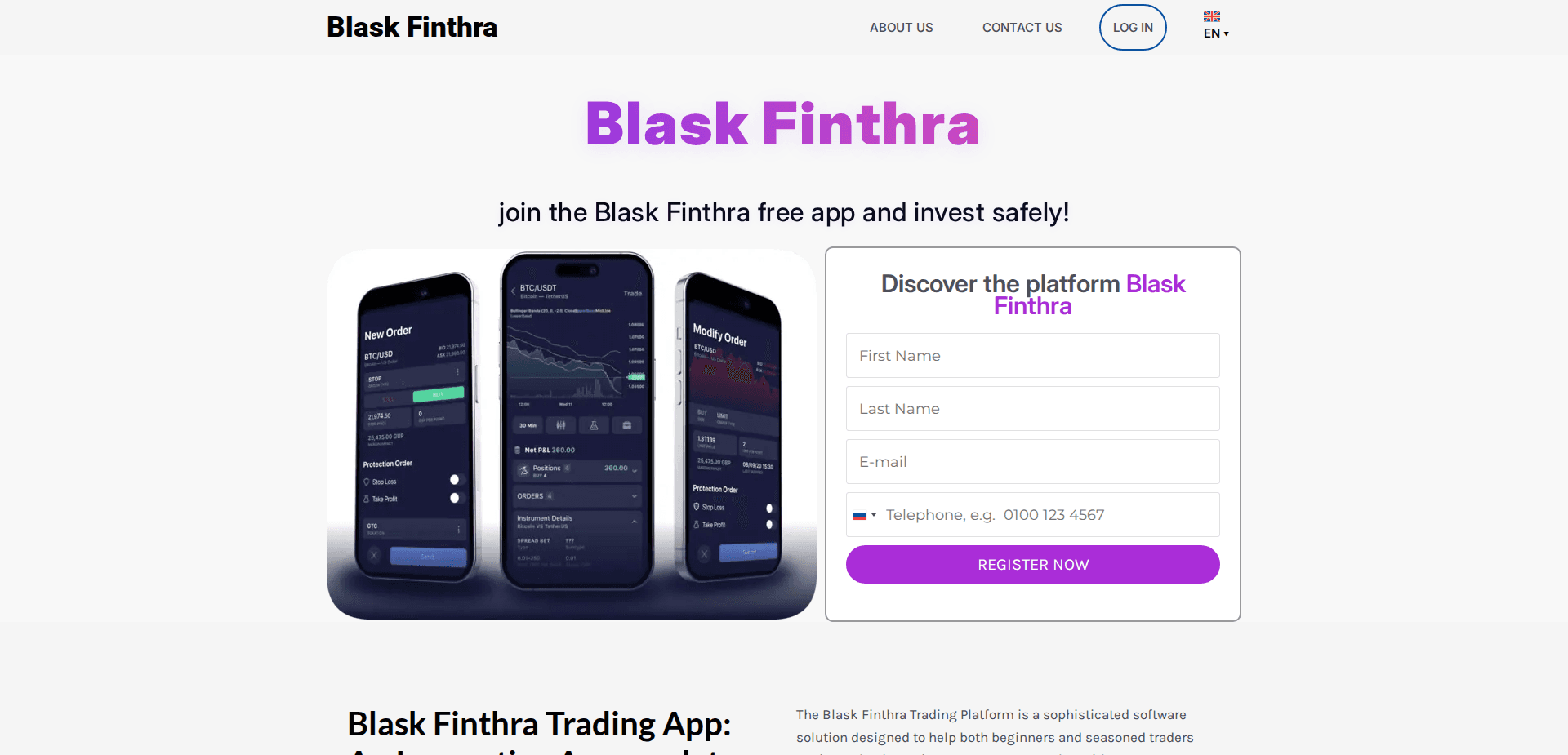 Website screenshot for https://blaskfinthra.com/ - 1