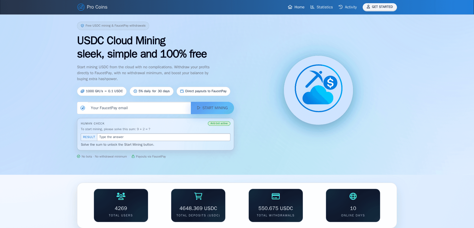 Website screenshot for https://procoins.site/ - 1