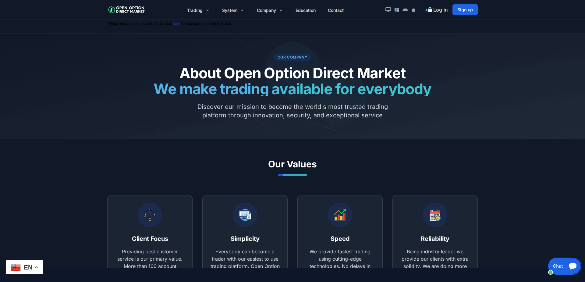 Website screenshot for https://openoptiondirectmarket.com/ - 2