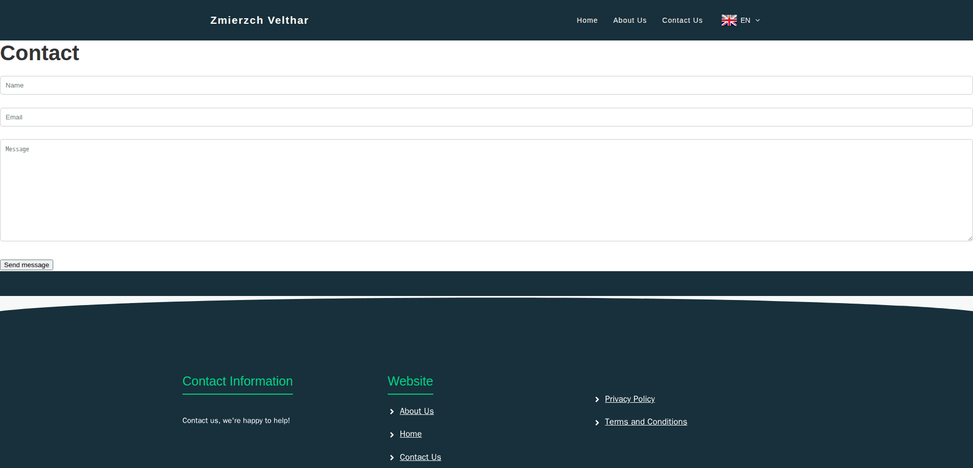 Website screenshot for https://zmierzchvelthar.net/ - 2