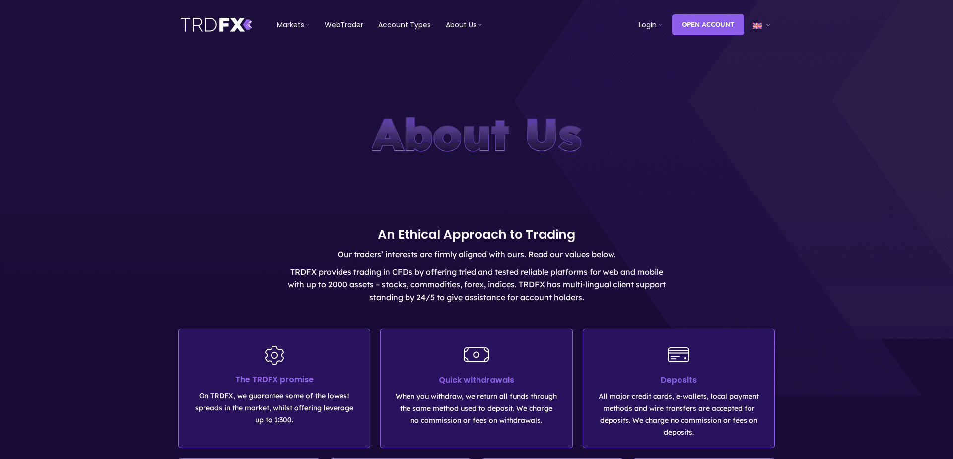 Website screenshot for https://trdfx.com/ - 1