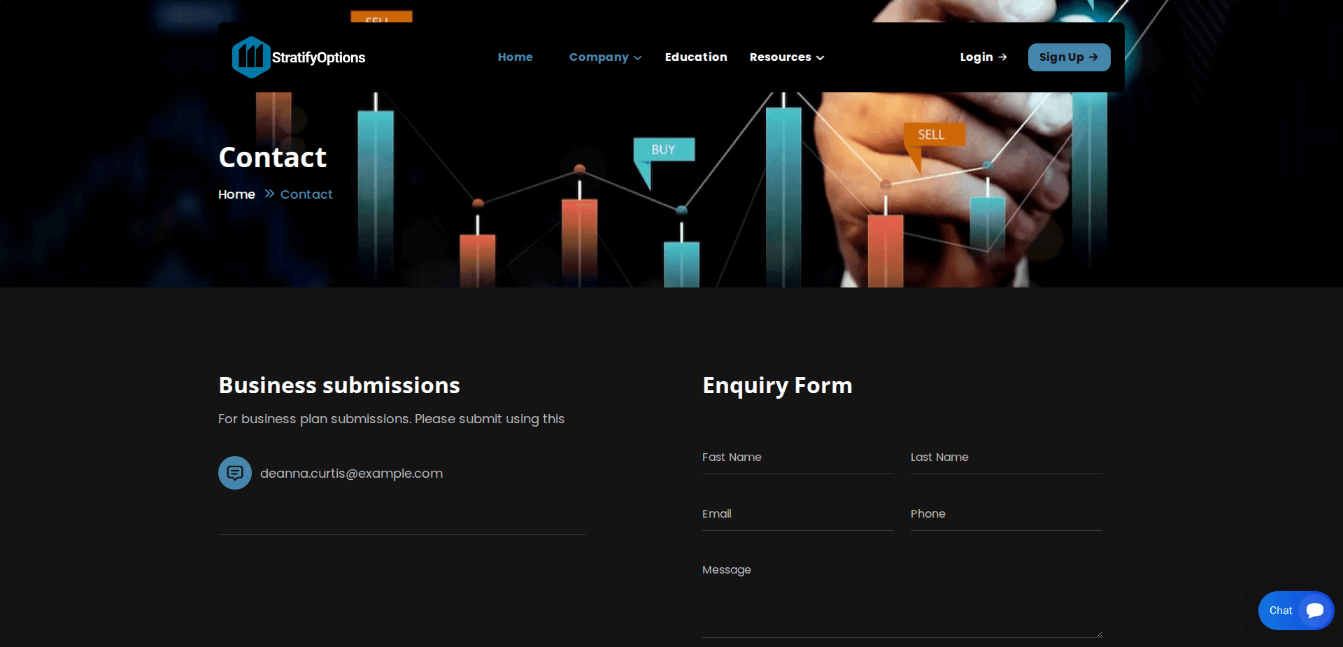 Website screenshot for https://stratifyoptions.com/ - 2