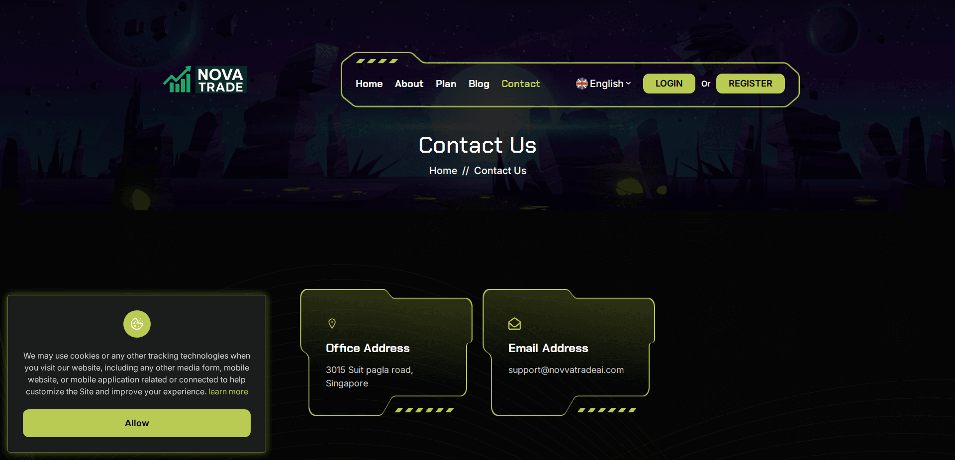 Website screenshot for https://novvatradeai.com/ - 2