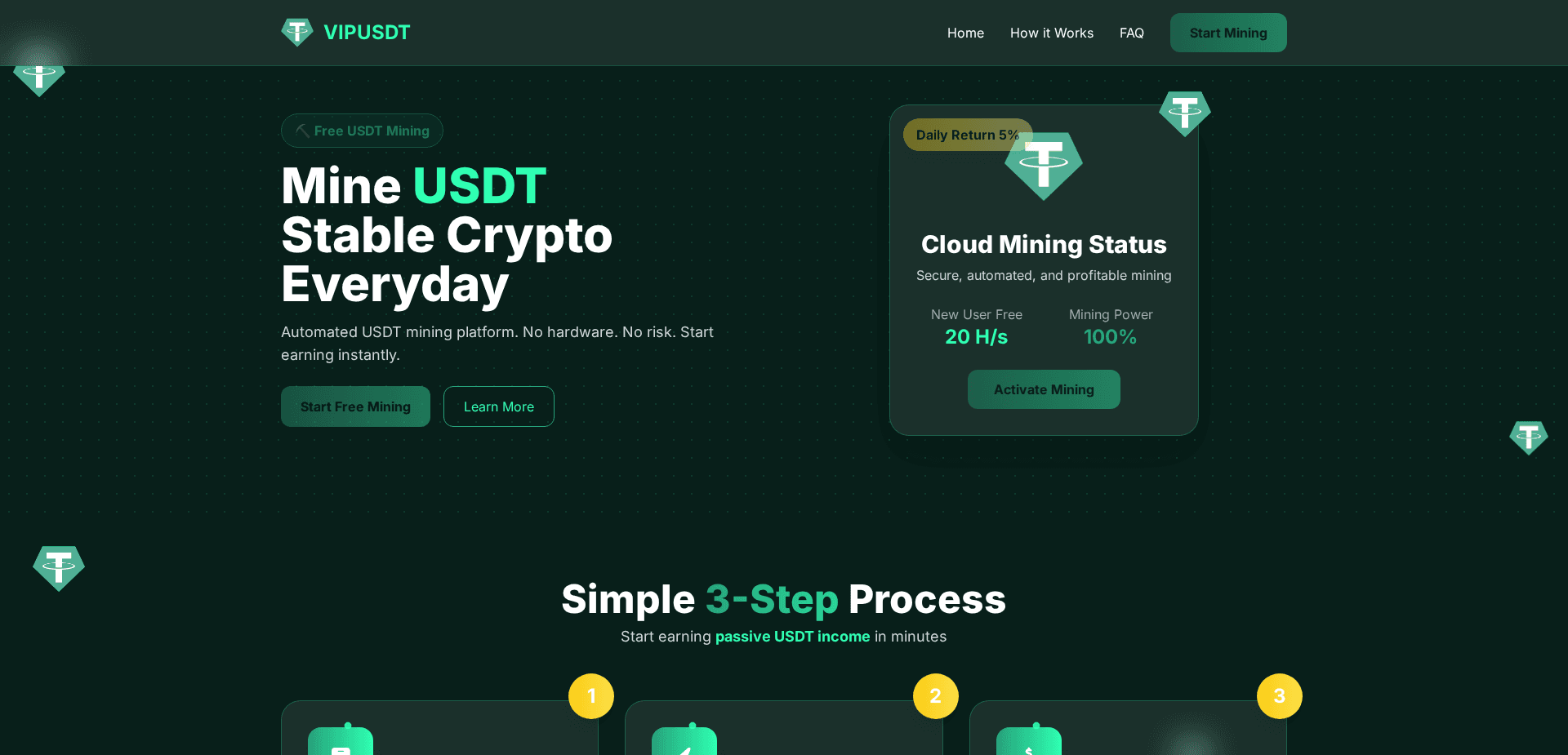 Website screenshot for https://vipusdt.biz/ - 1