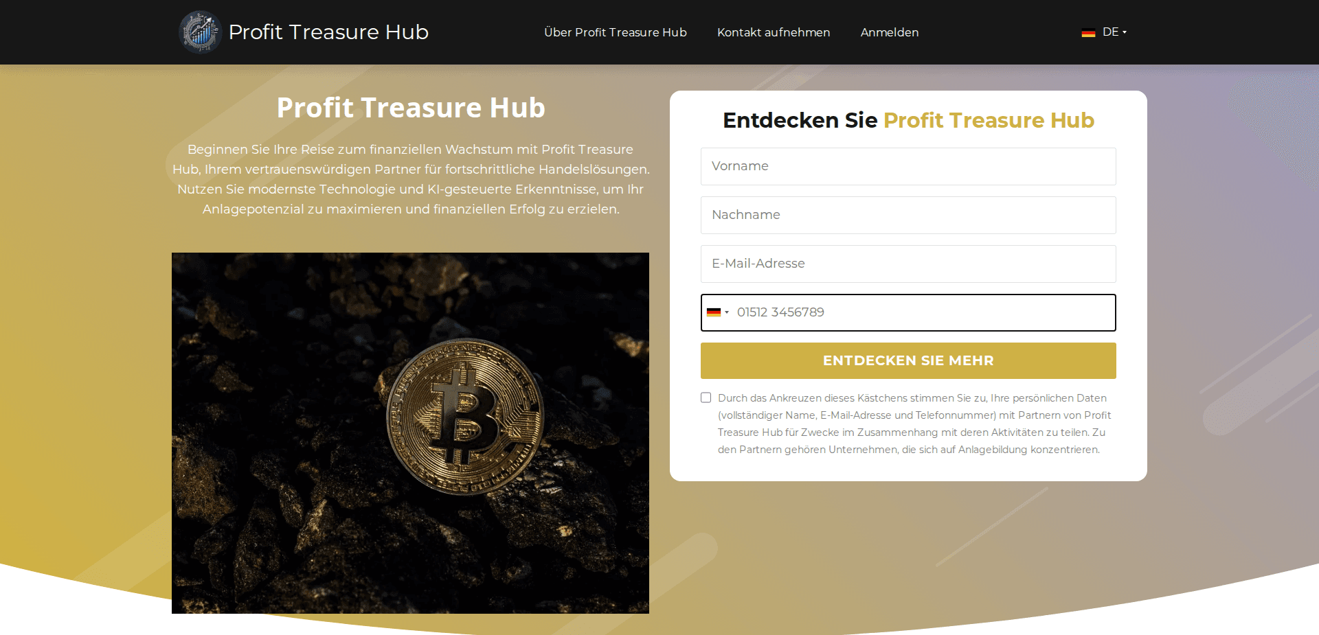 Website screenshot for https://profittreasurehub.com/ - 1