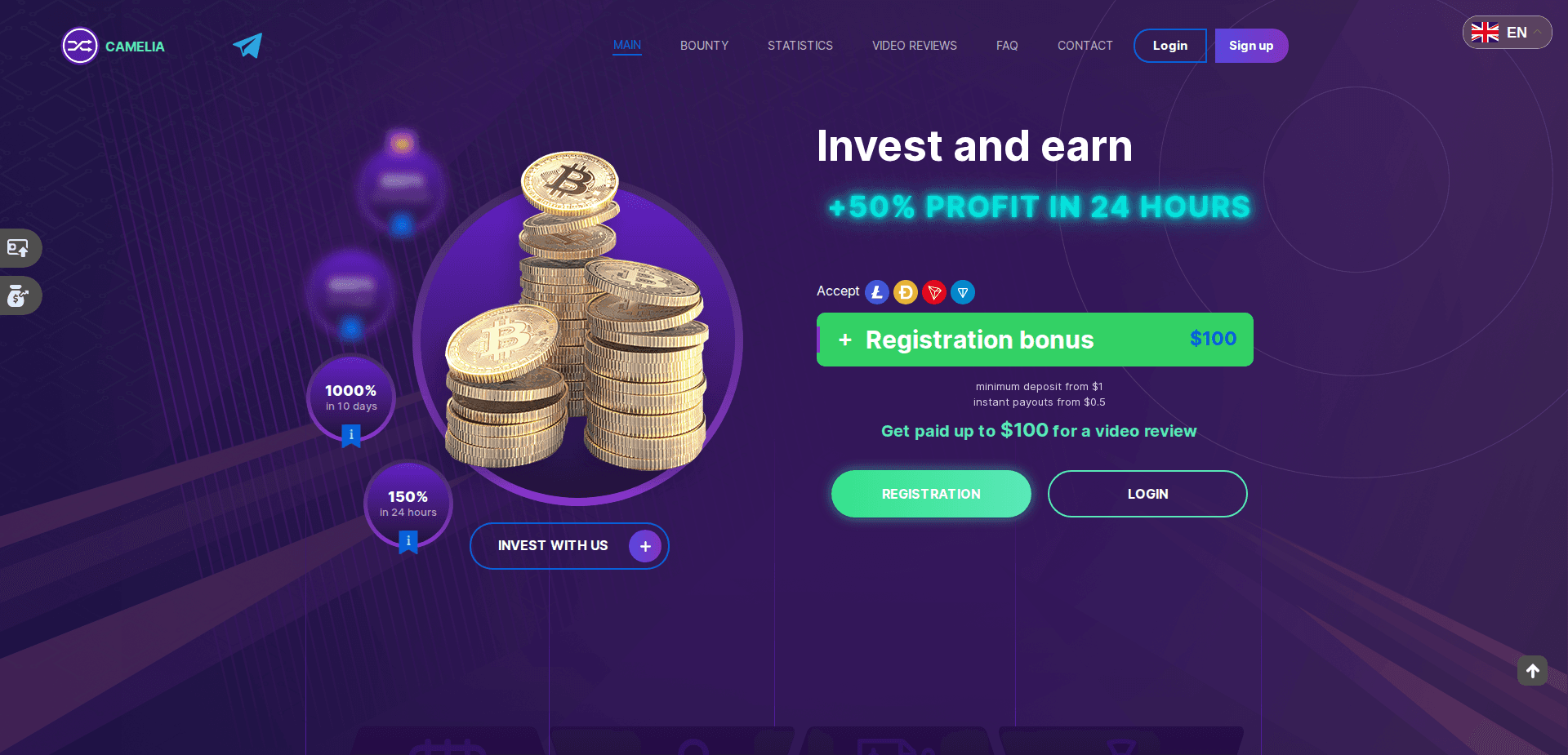 Website screenshot for https://camelia.business/ - 1