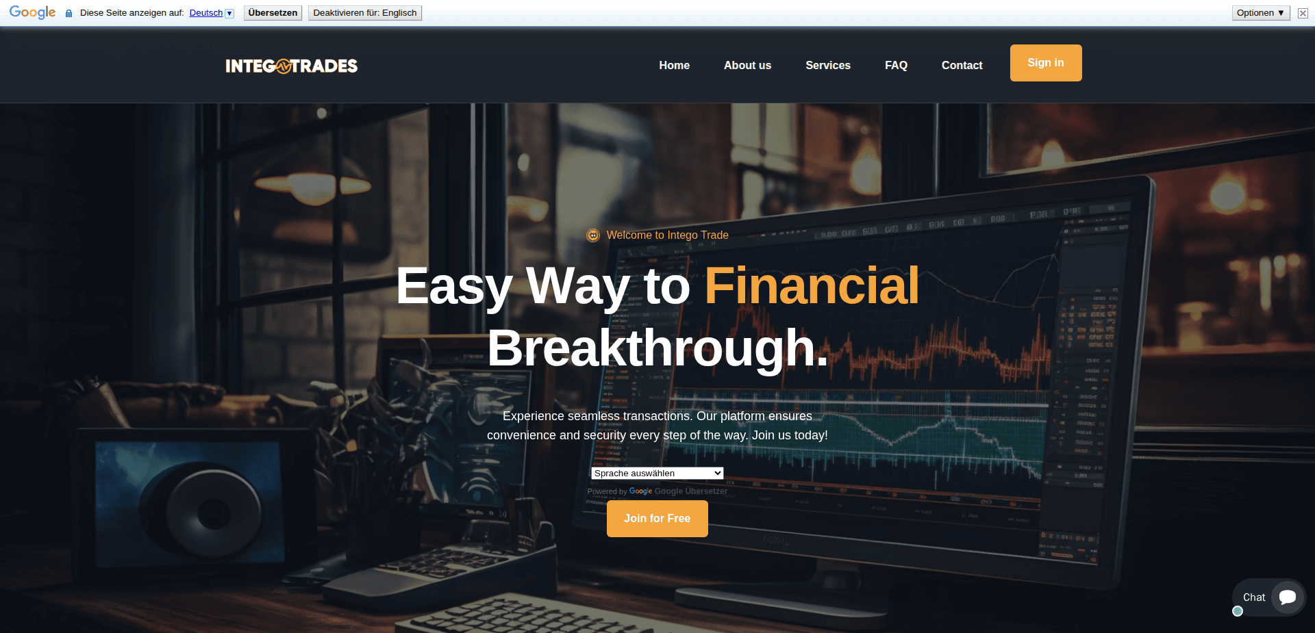Website screenshot for https://integotrade.pro/ - 1