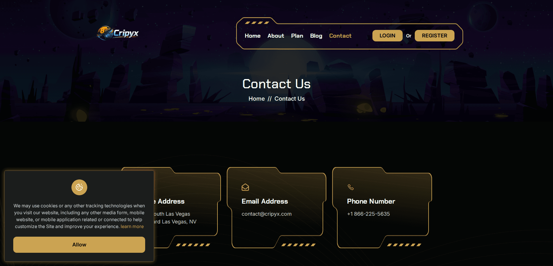 Website screenshot for https://cripyx.com/ - 2