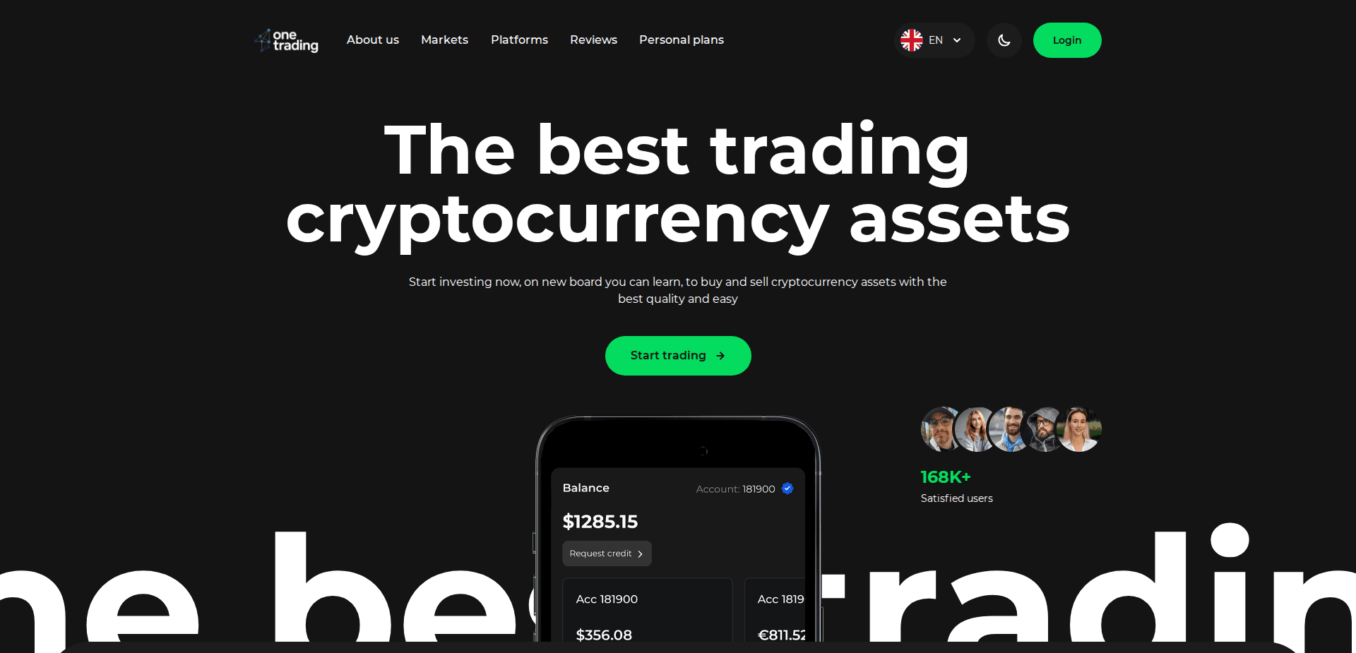 Website screenshot for https://one-trade.info/ - 1
