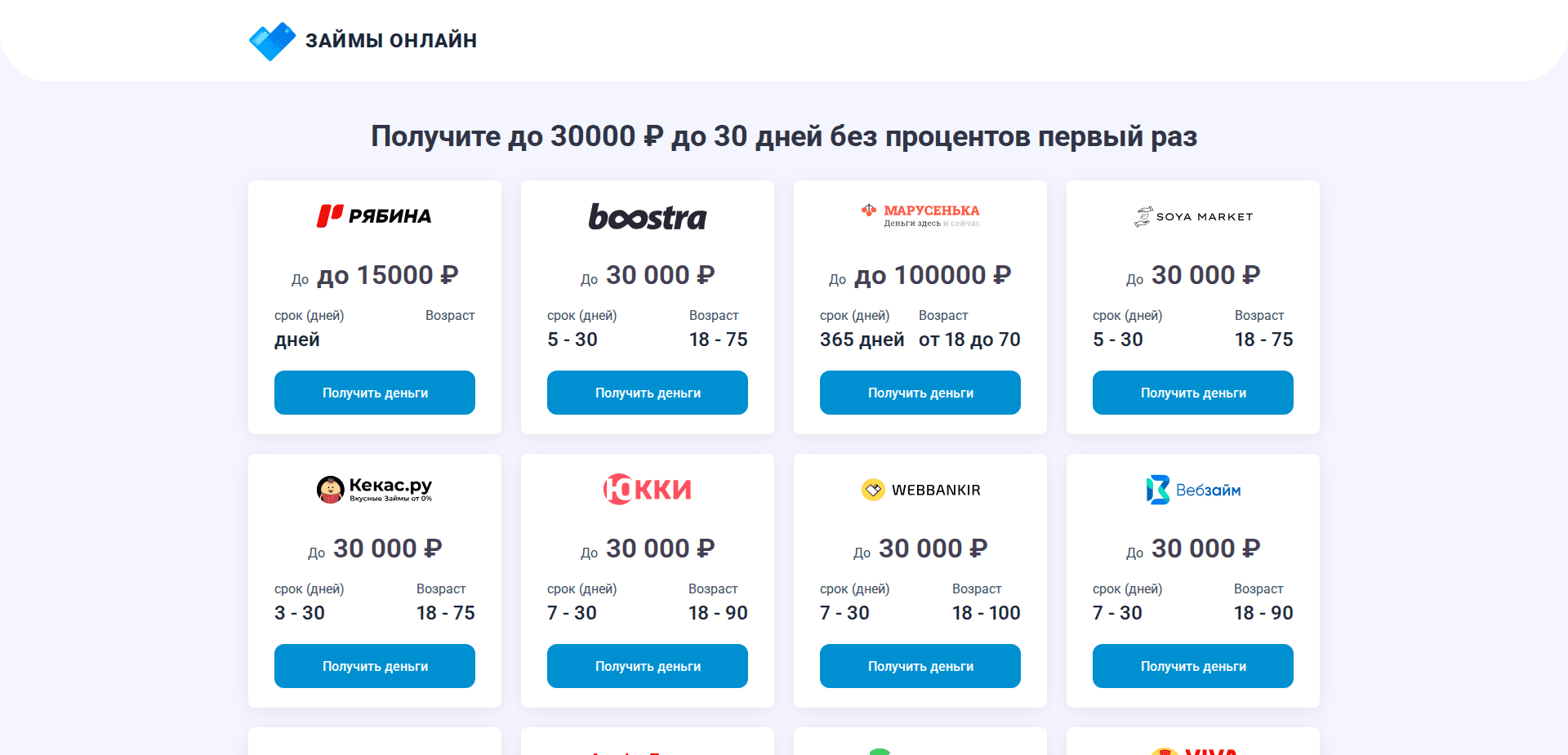 Website screenshot for https://kredit124.ru/ - 1