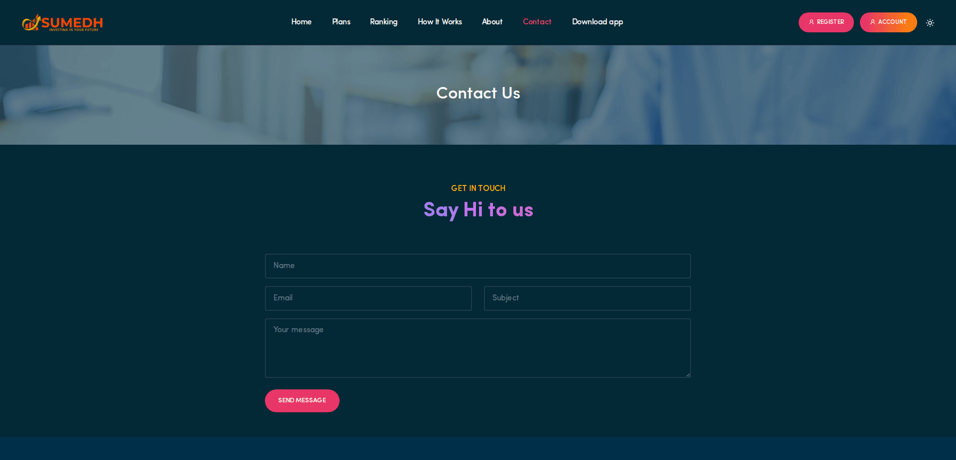 Website screenshot for https://sumedh.in/ - 2
