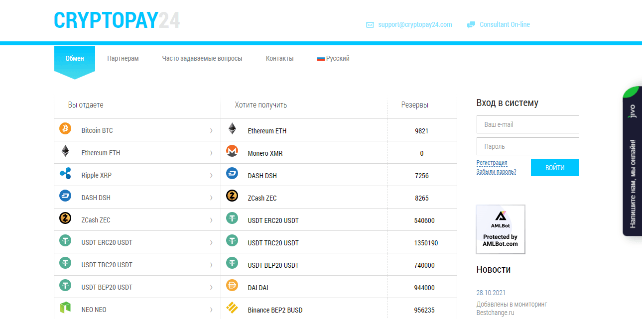 Cryptopay24 - реальный обменник или мошеннический сайт?