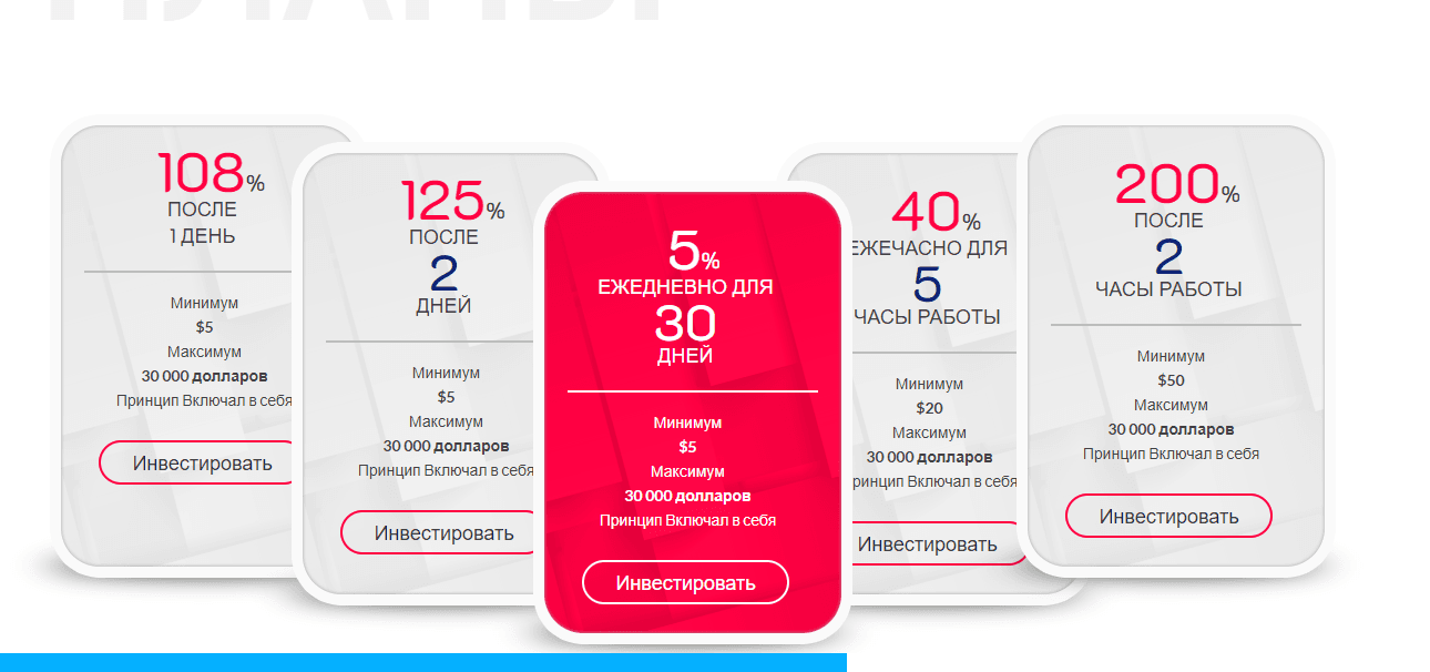 тарифы мошенников на сайте для инвестиций