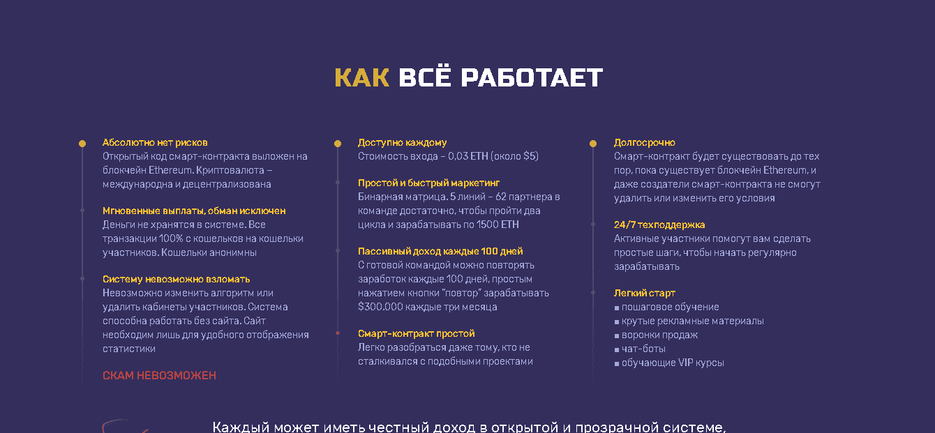 о работе проекта