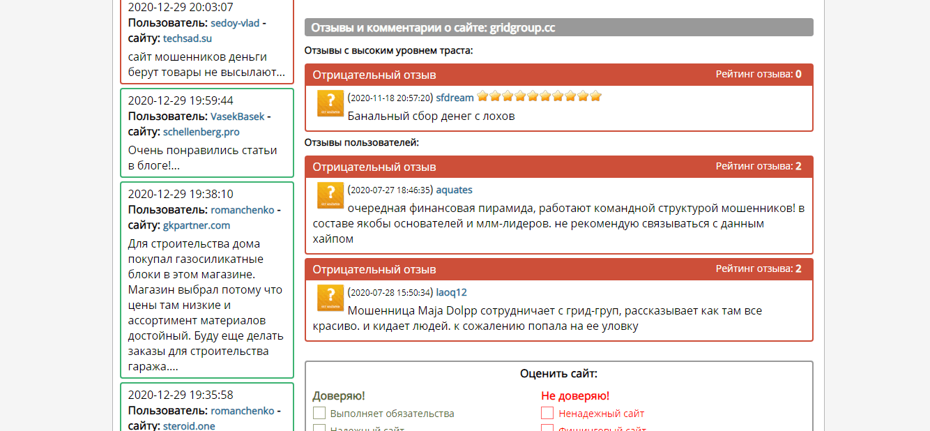 Реальные отзывы о проекте