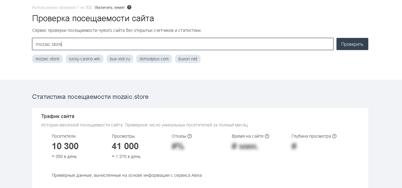 реальная статистика проекта