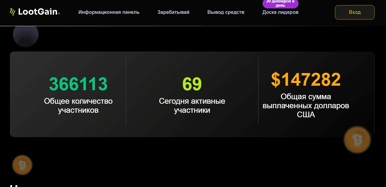липовая статистика мошенников на сайте