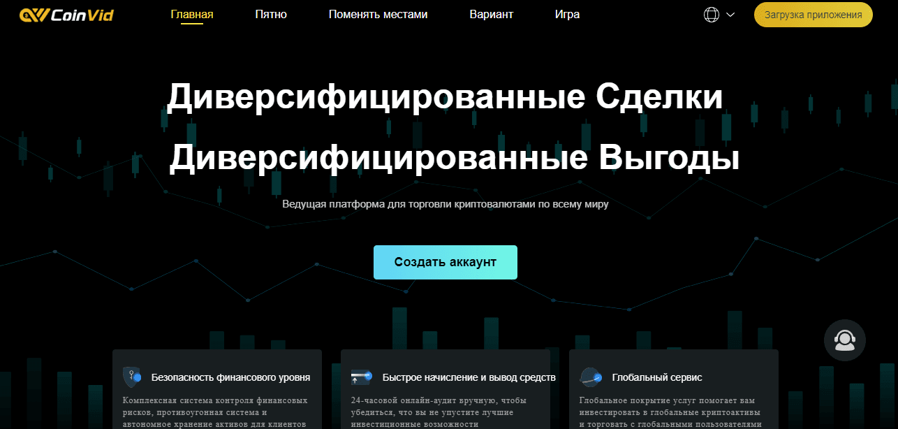 CoinVid - липовая криптовалютная торговая платформа от мошенников