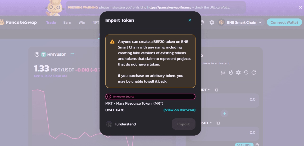 данные на бирже о токене проекта