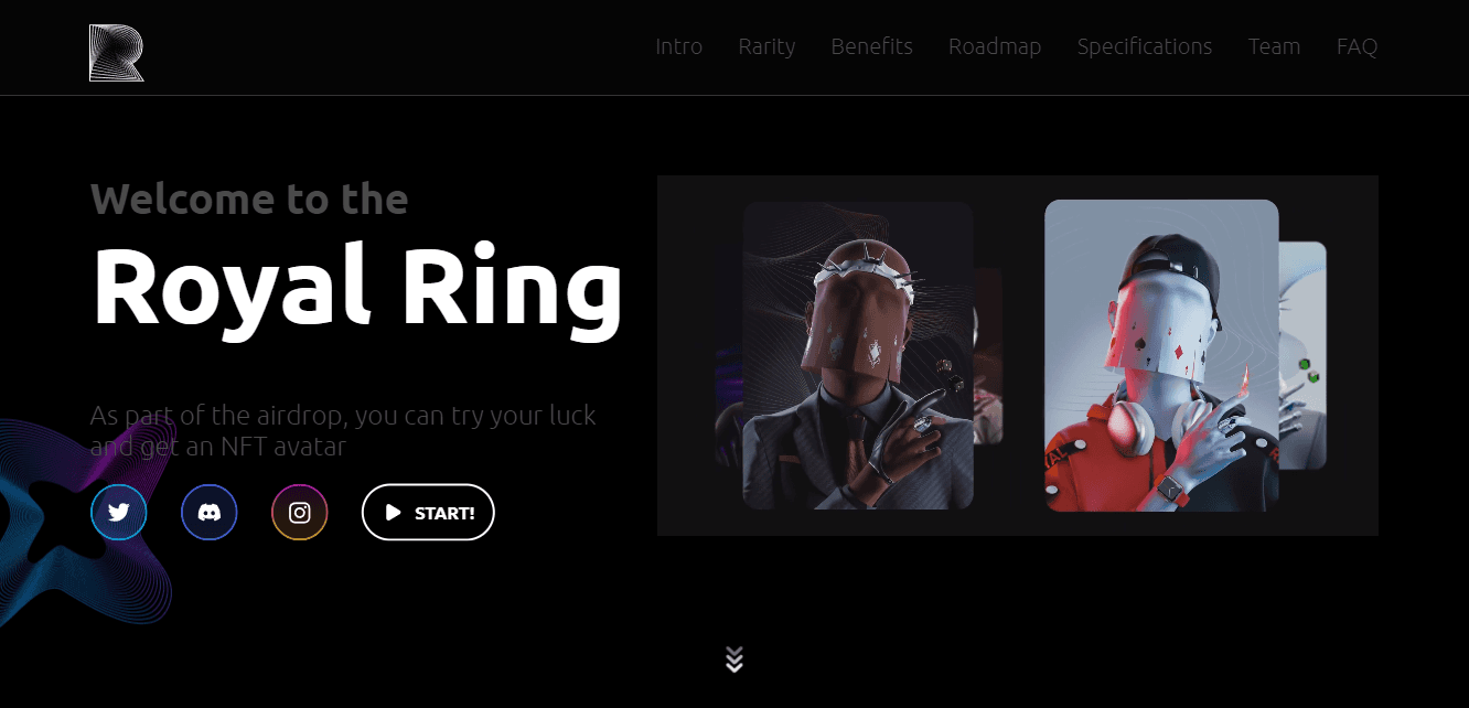 Royal Ring - бесплатные NFT от мошенников на новом проекте