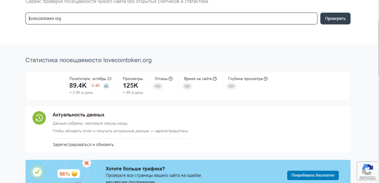 статистика проекта мошенников